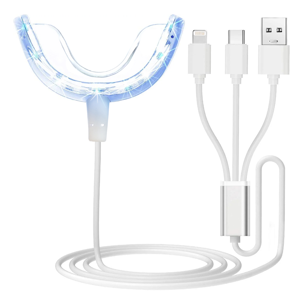 Led Mouth Tray - Zahnaufhellungs-Verstärker-Licht, Blaues LED-Licht Mundschutz, Zahnaufhellungs-Beschleuniger-Licht mit