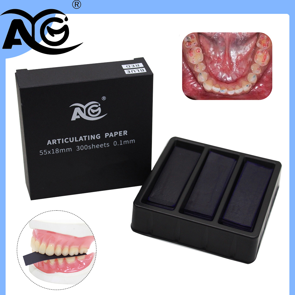 Teeth Whitening Retainer - AG 300 Blatt/Box Dental-Artikulationspapierstreifen Rot/Blau, Dentallaborinstrument,