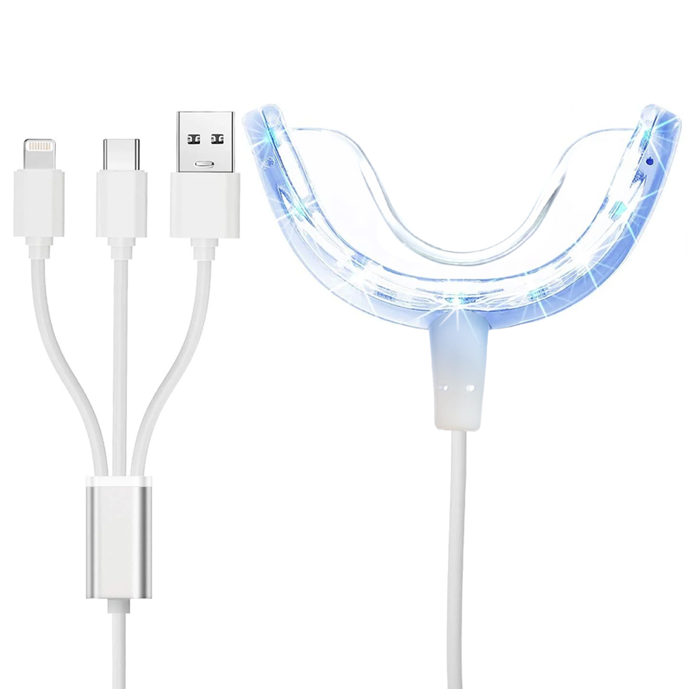 Led Mouth Tray - Zahnaufhellungs-Verstärker-Licht, Blaues LED-Licht Mundschutz, Tragbares Zahnaufhellungs-Beschleunigerlicht