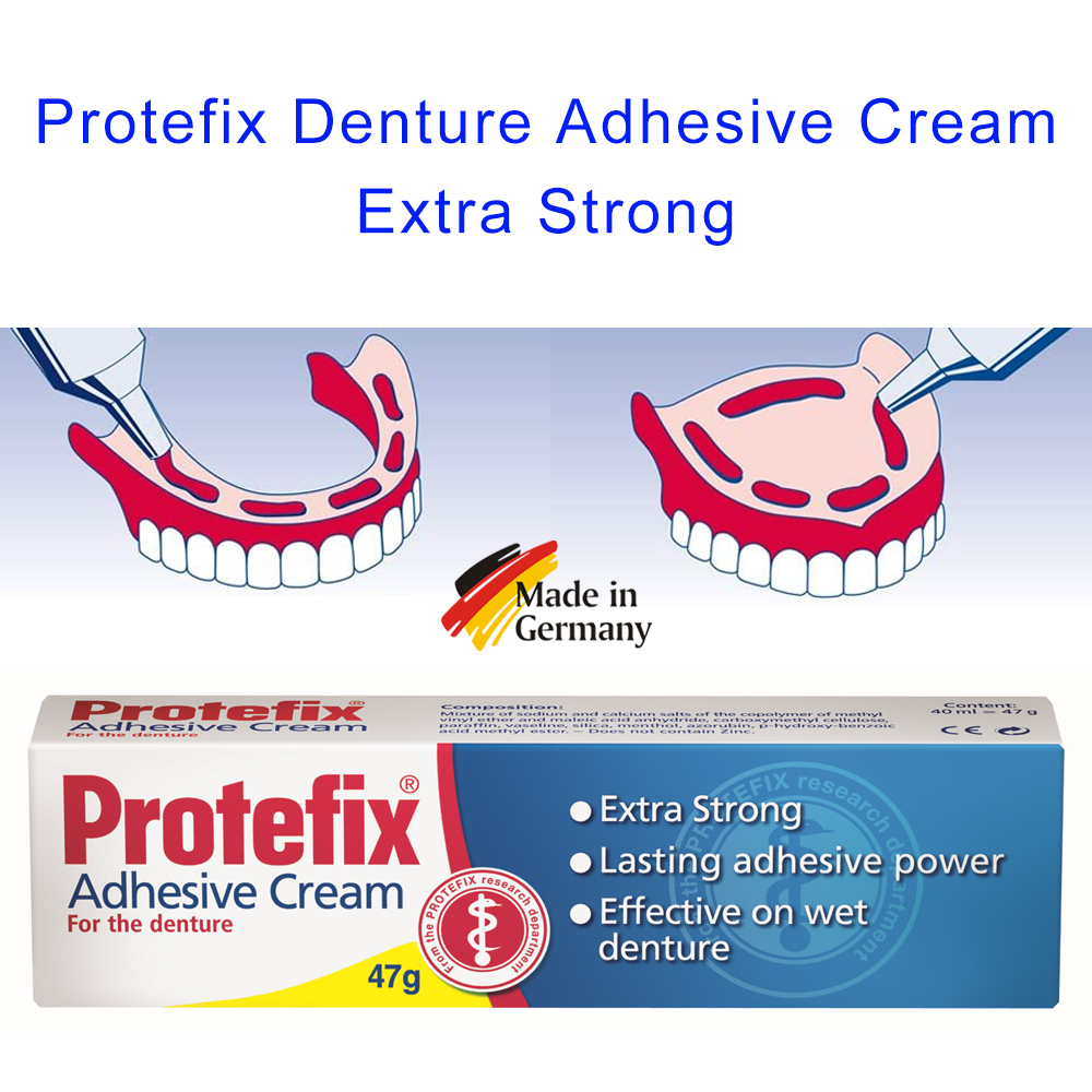 Teeth Whitening Ingredients - Protefix-Klebe creme zur Prothesen fixierung extra
