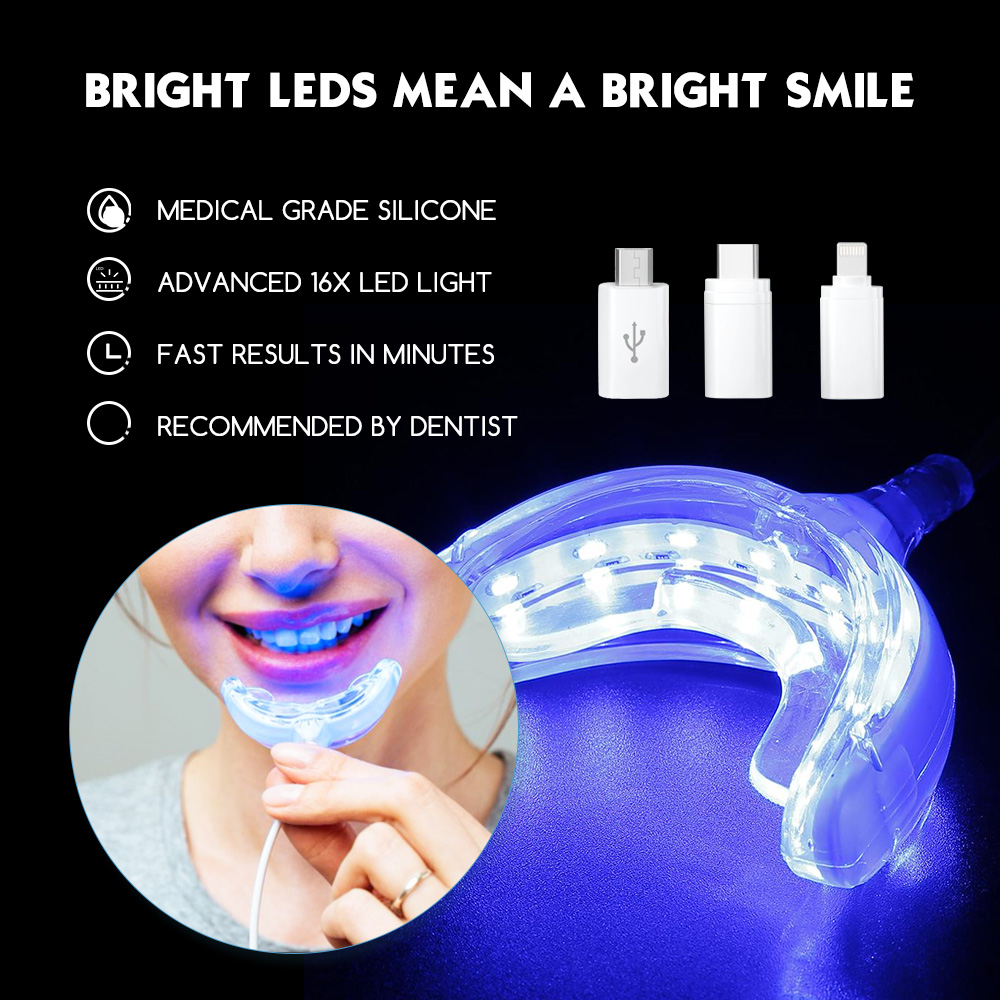 Teeth Whitening Charcoal - Luxsmile Smart LED Zahnaufhellung, tragbar, USB-Aufladung,