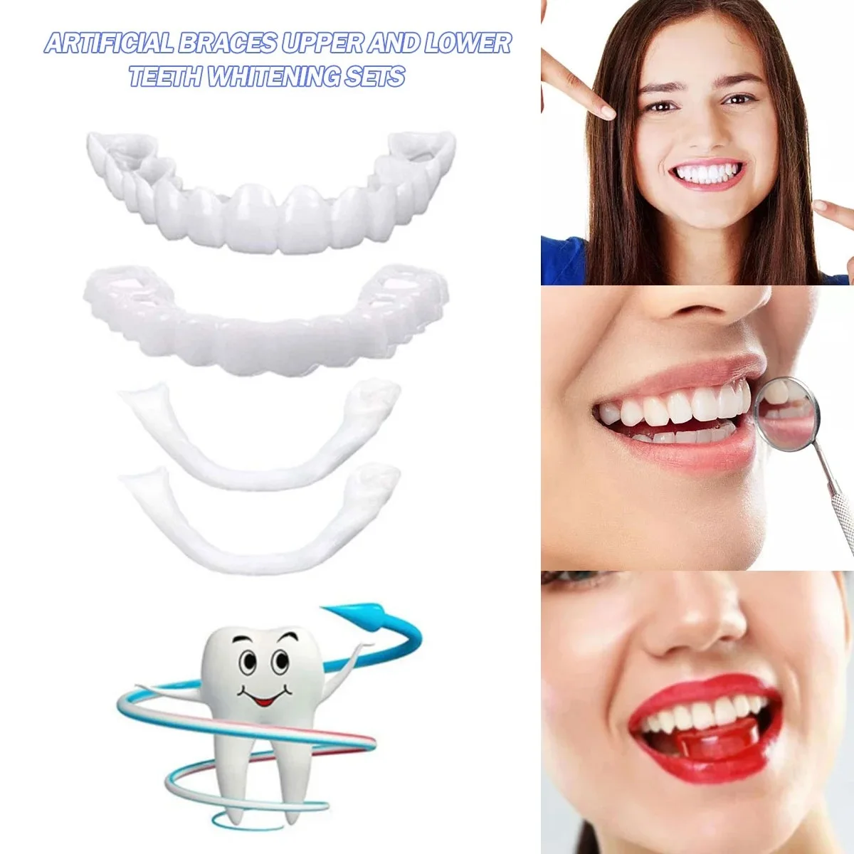 Teeth Whitening With Braces - Zahn-Veneers Zahnaufhellung Zahnprothesen Zahnspangen Temporäre Zahnabdeckung