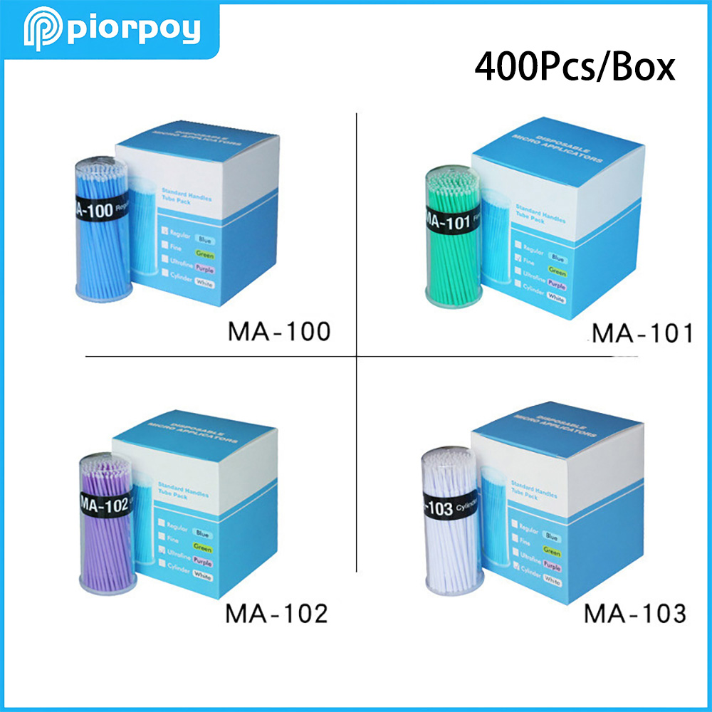 Teeth Whitening Uk - PIORPOY 400 Stück/Box Dental-Mikrobürsten, Einweg-Mikroapplikatoren mit