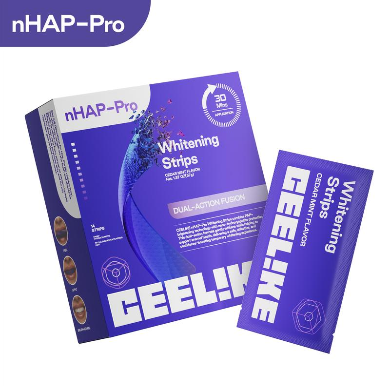 Teeth Whitening Retainer - Lila Zahnaufhellungsstreifen 14 Stück Zahnschmelz-Schonend 2-7