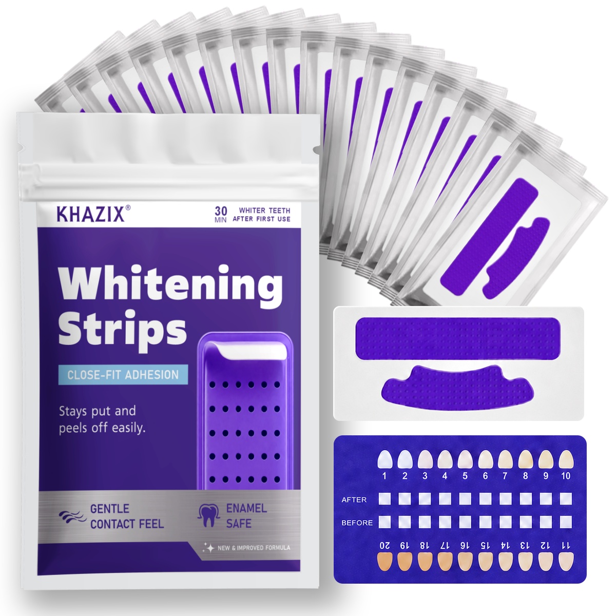 Teeth Whitening Retainer - 7 Stück Zahnaufhellungsstreifen für ein Weißereres
