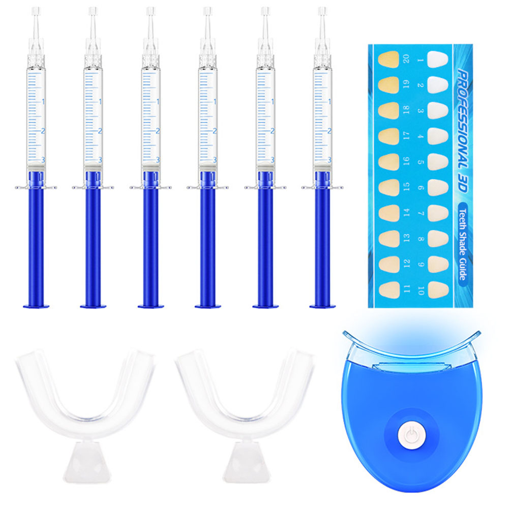 Led Mouth Tray - 3/6/10 Zahnaufhellungsset, Gel-Spritze, 44 Peroxid, Dental-Zahnbleichersystem,