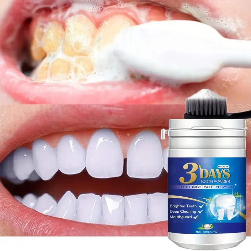 Teeth Whitening Ingredients - 1 Stück Zahnaufhellungspulver, Zahnpolieren, Tiefenreinigungspulver, Tee,