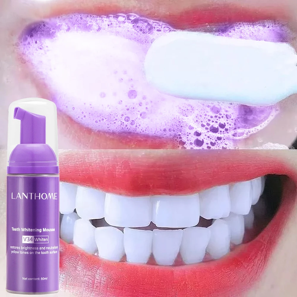 Teeth Whitening Charcoal - Mousse v34 Zahnpasta Zahn reinigung effektive