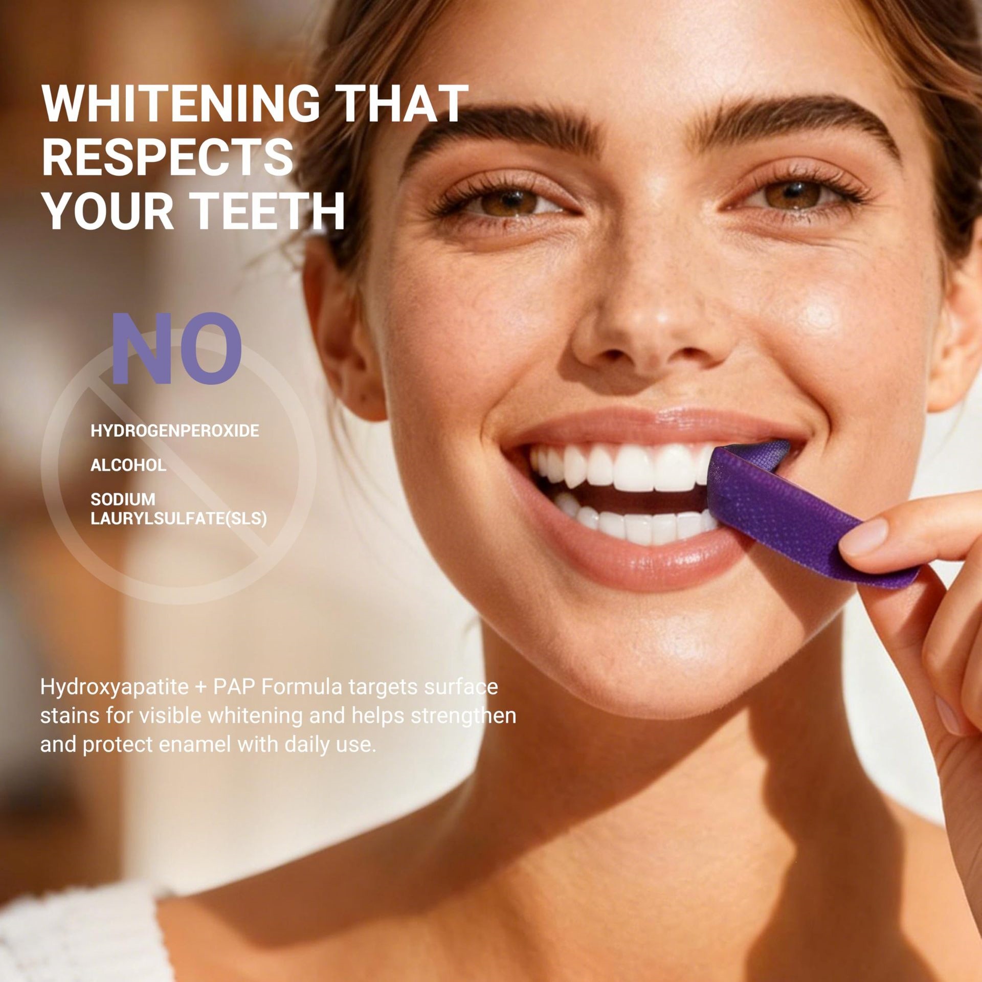 Lila Zahnaufhellungsstreifen 1 – Teeth Whitening Retainer Bewertung und Preis