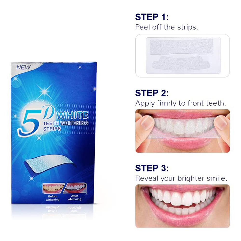 5D Weiße Zahnweißstreifen, Auf – Teeth Whitening Retainer Bewertung und Preis