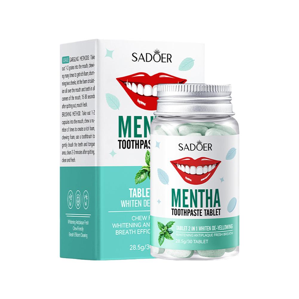 Feste Minz-Zahnpasta-Tabletten – Teeth Whitening Charcoal Bewertung und Preis
